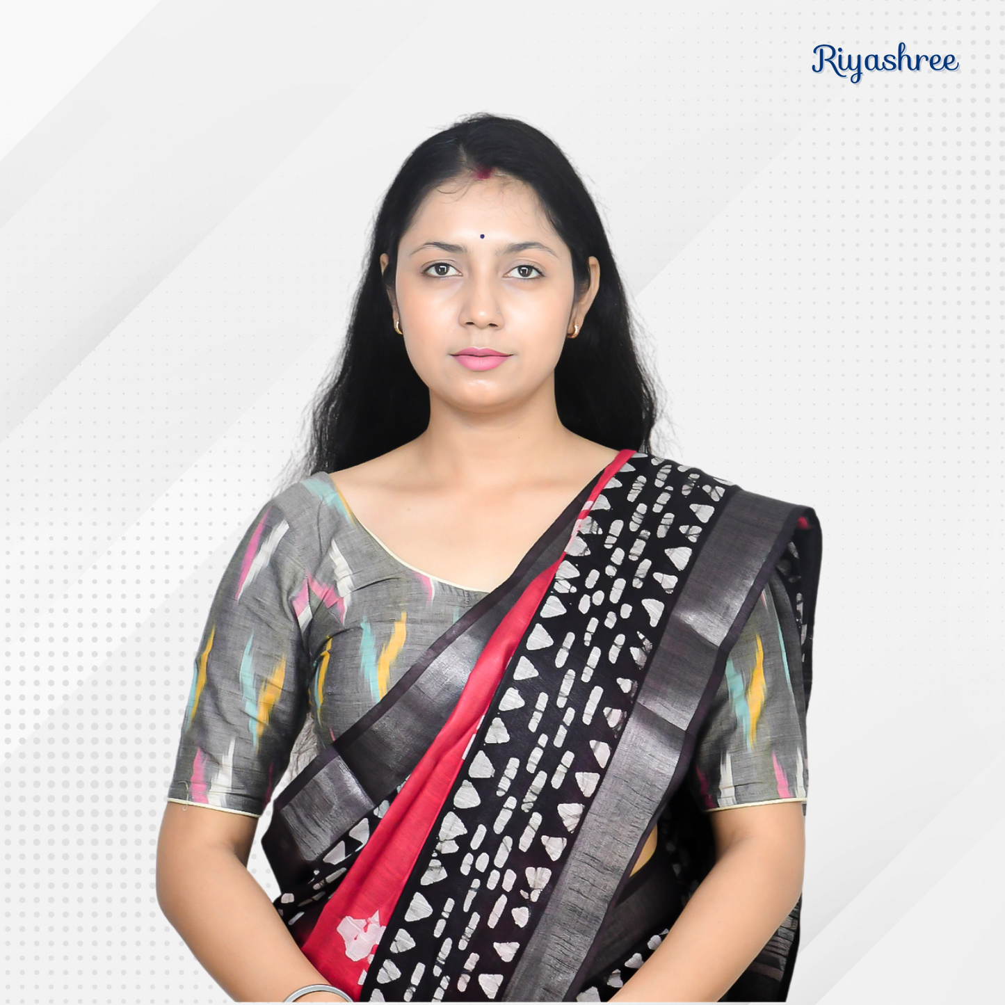 Riyashree Ikkat Print Ready-to-Wear Stitched Blouse for Women