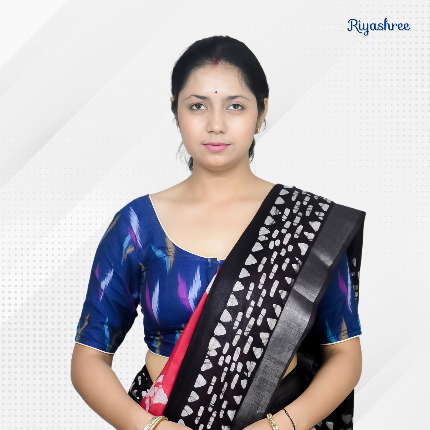 Riyashree Ikkat Print Ready-to-Wear Stitched Blouse for Women