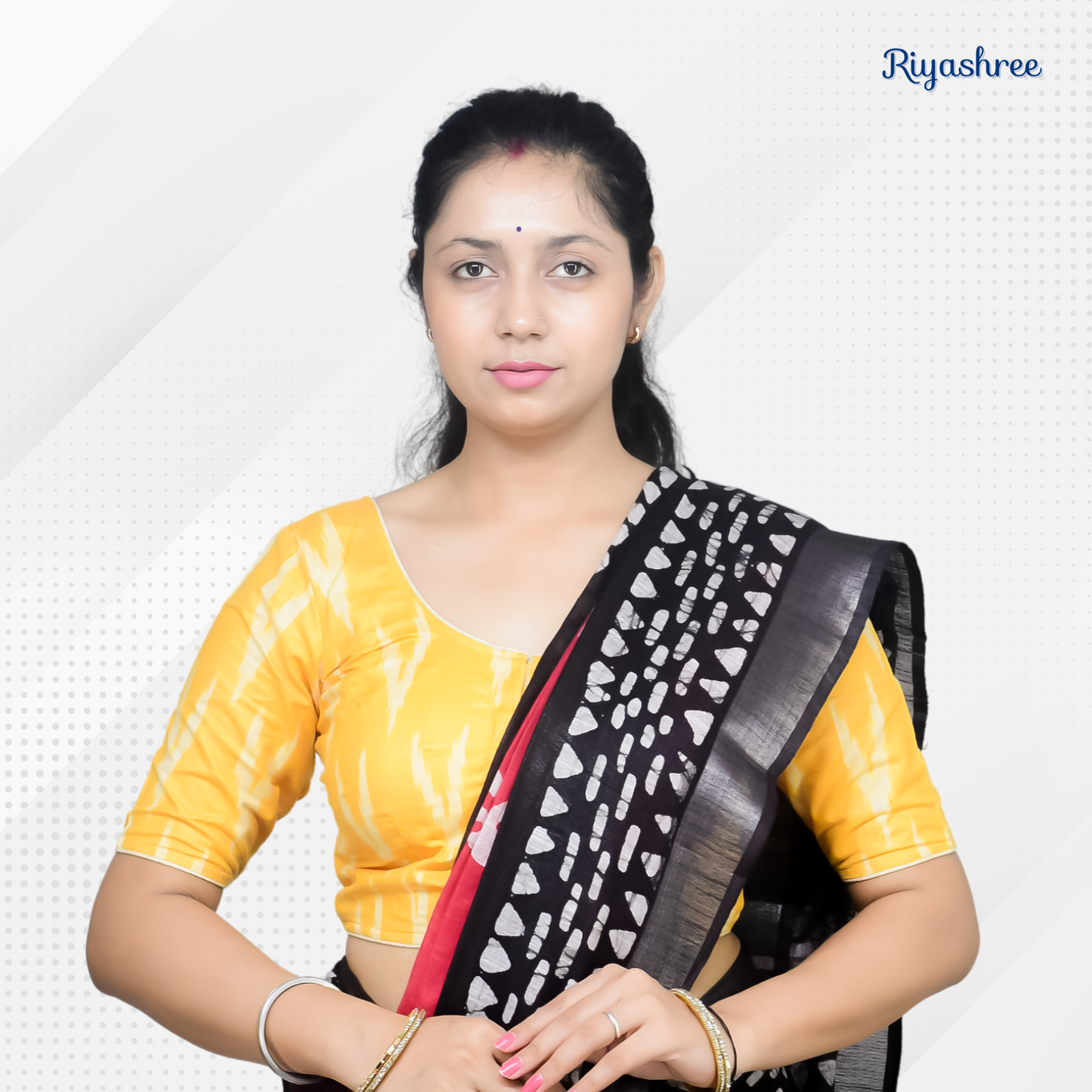 Riyashree Ikkat Print Ready-to-Wear Stitched Blouse for Women