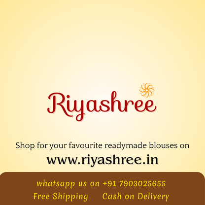 Pack of Two Riyashree Ready to Wear Stitched Cotton Ikkat Saree Blouse for Women | 313 314