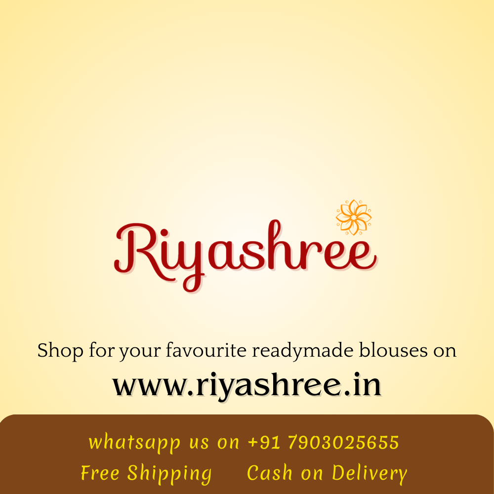 Pack of Two Riyashree Ready to Wear Stitched Cotton Ikkat Saree Blouse for Women | 317 318